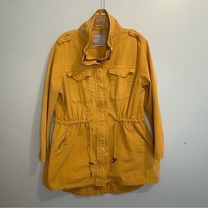 Bagatelle Women’s 2X Mustard Yellow Lightweight Fall Jacket Zip Front Collared